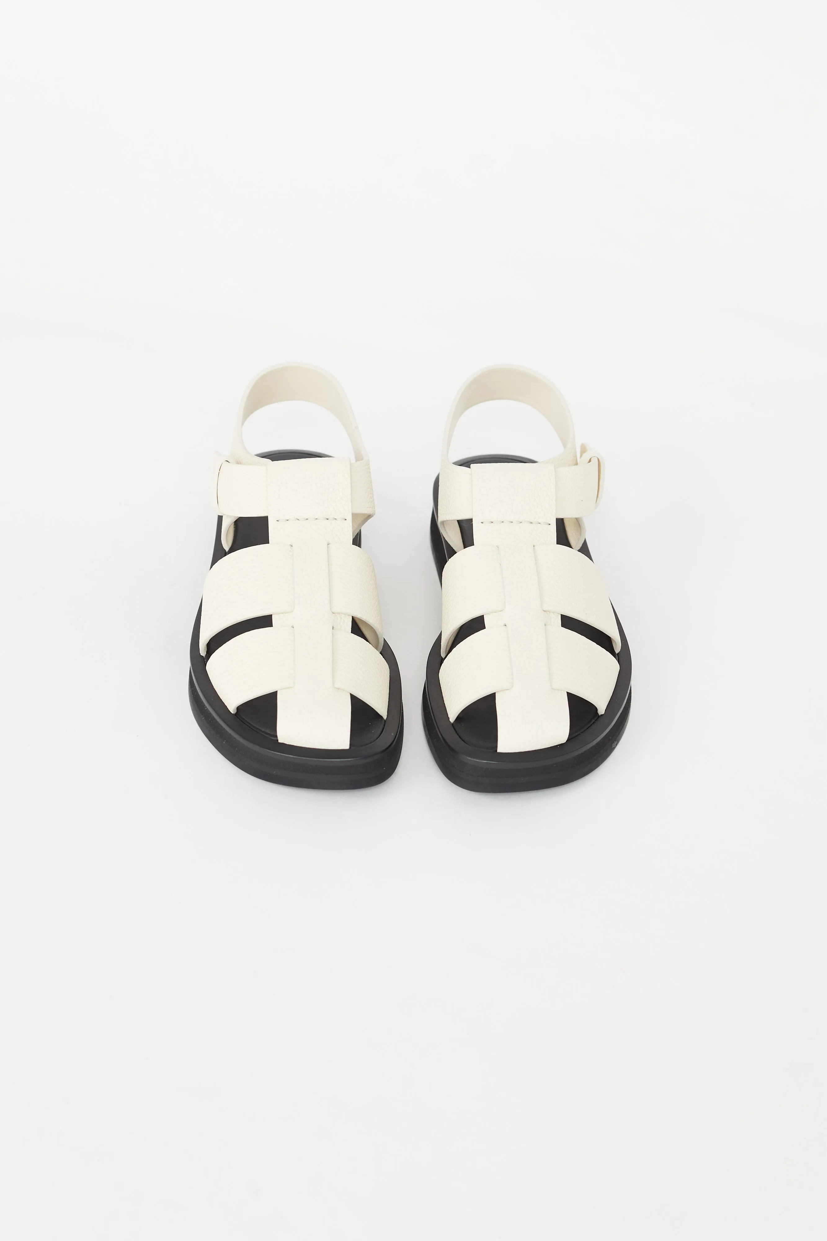 White Leather Fisherman Sandal