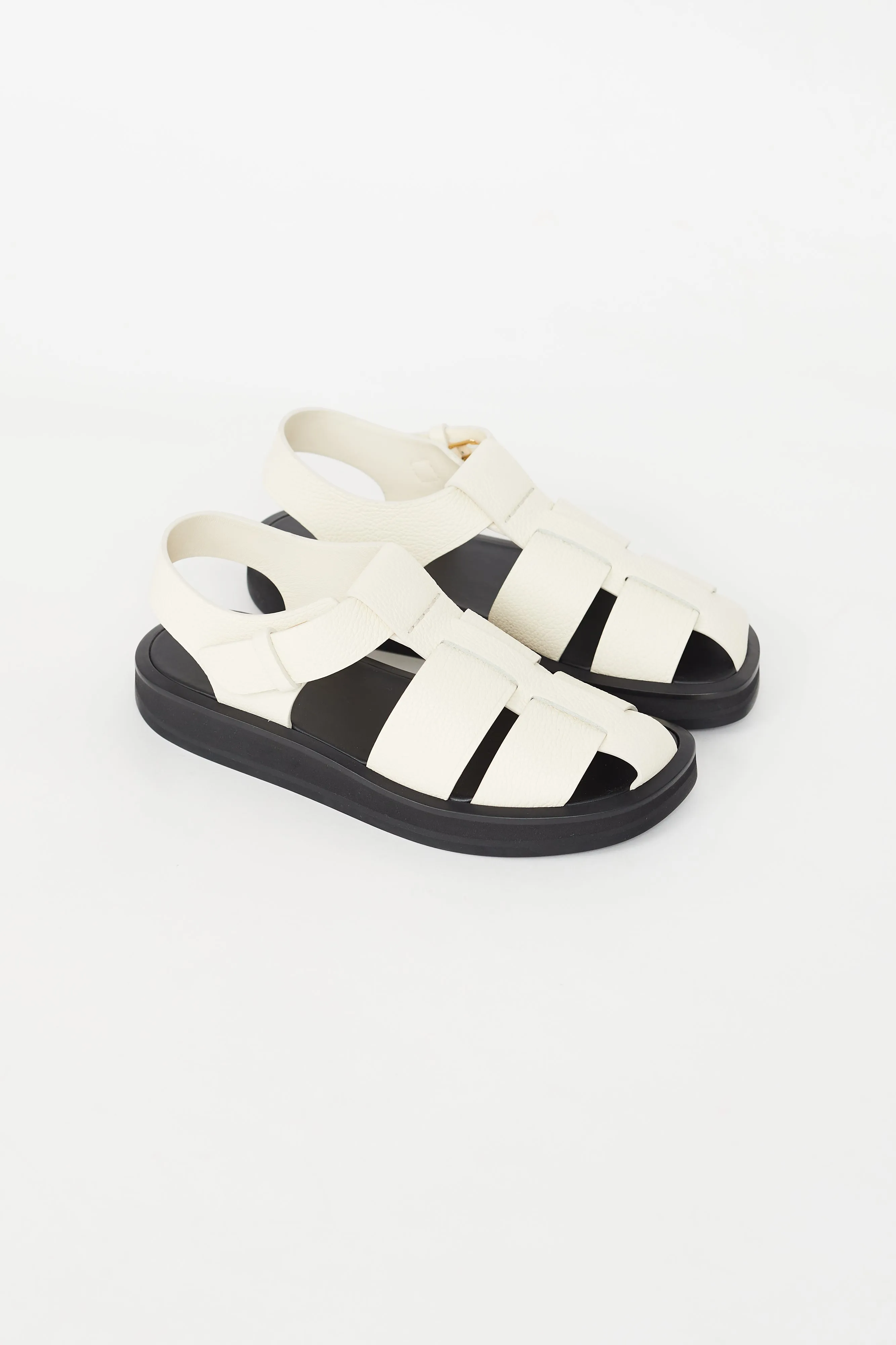 White Leather Fisherman Sandal